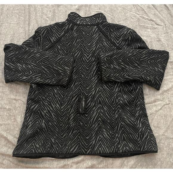 Sandro Sportswear Womens Size XL Black Gray Animal Print Short Coat - Picture 6 of 12